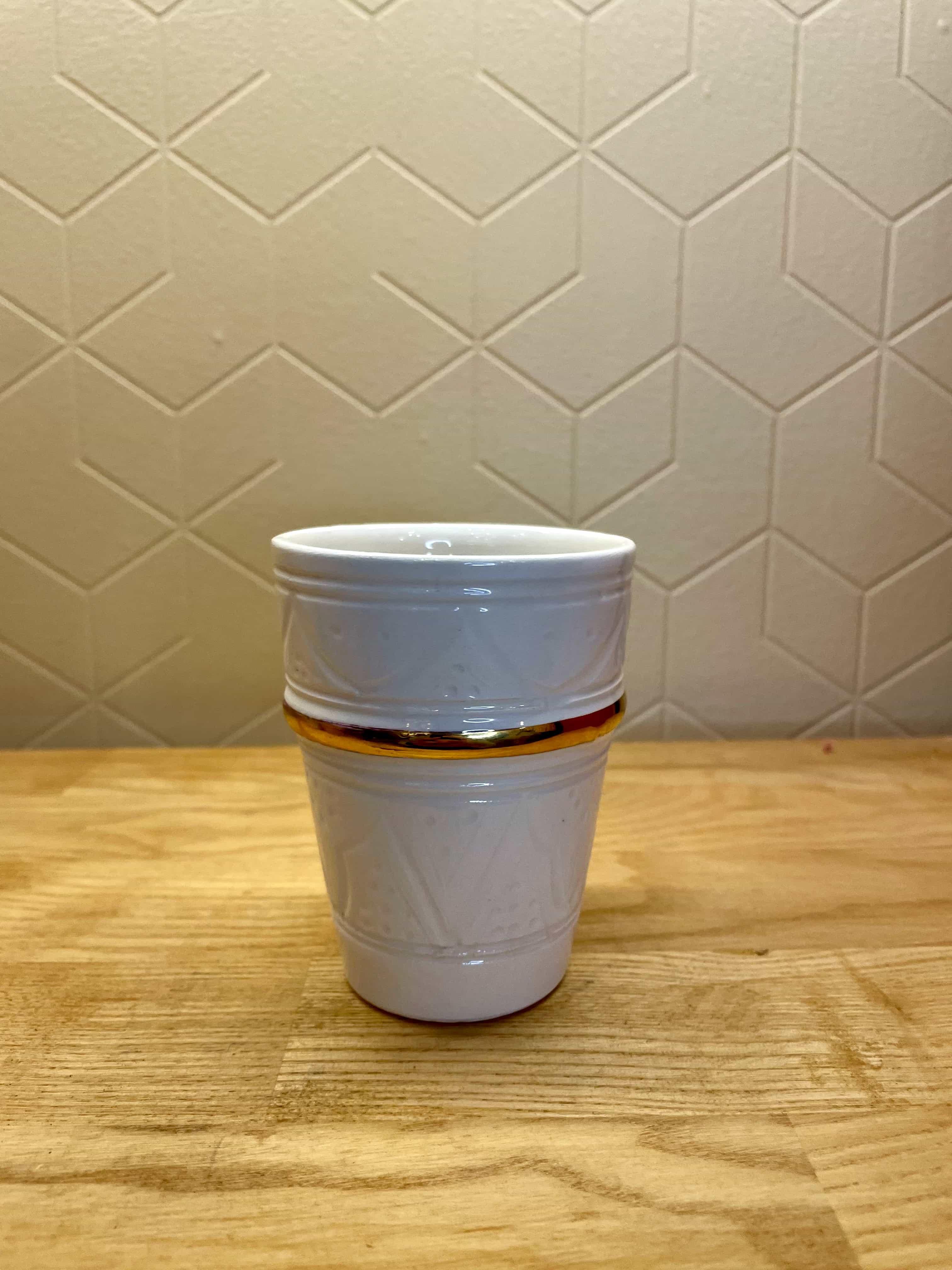 Verre Beldi Blanc Gold - Ij Beldi