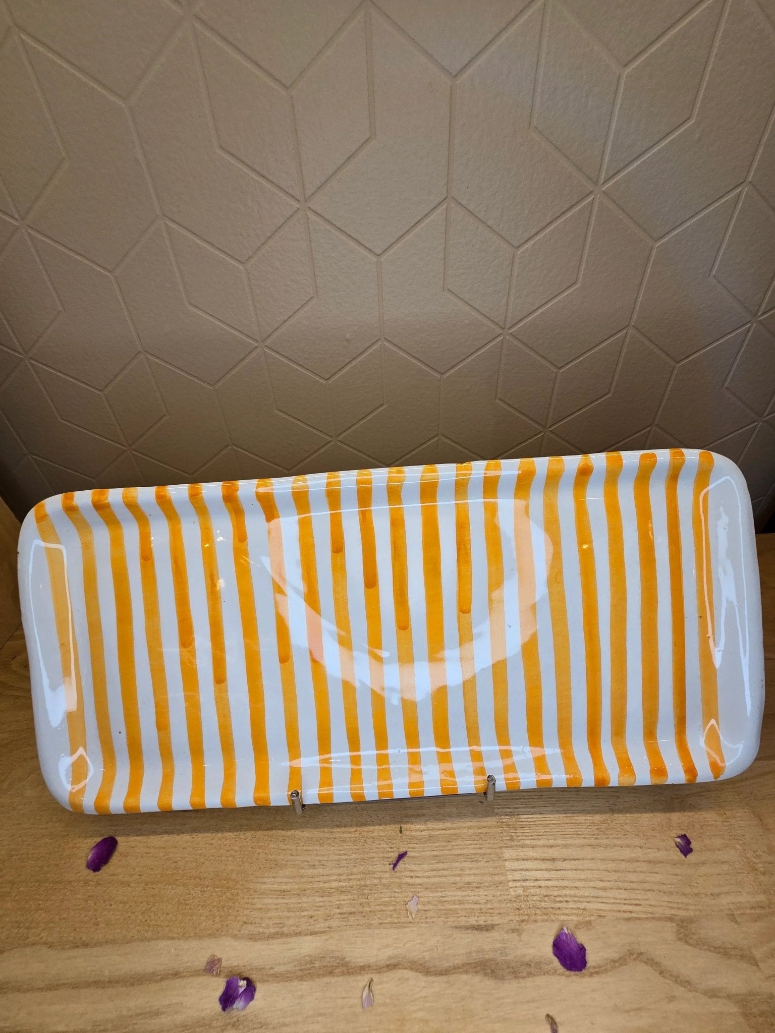 Plateau réctangulaire Essaouira Rayé Violet - Ij Beldi