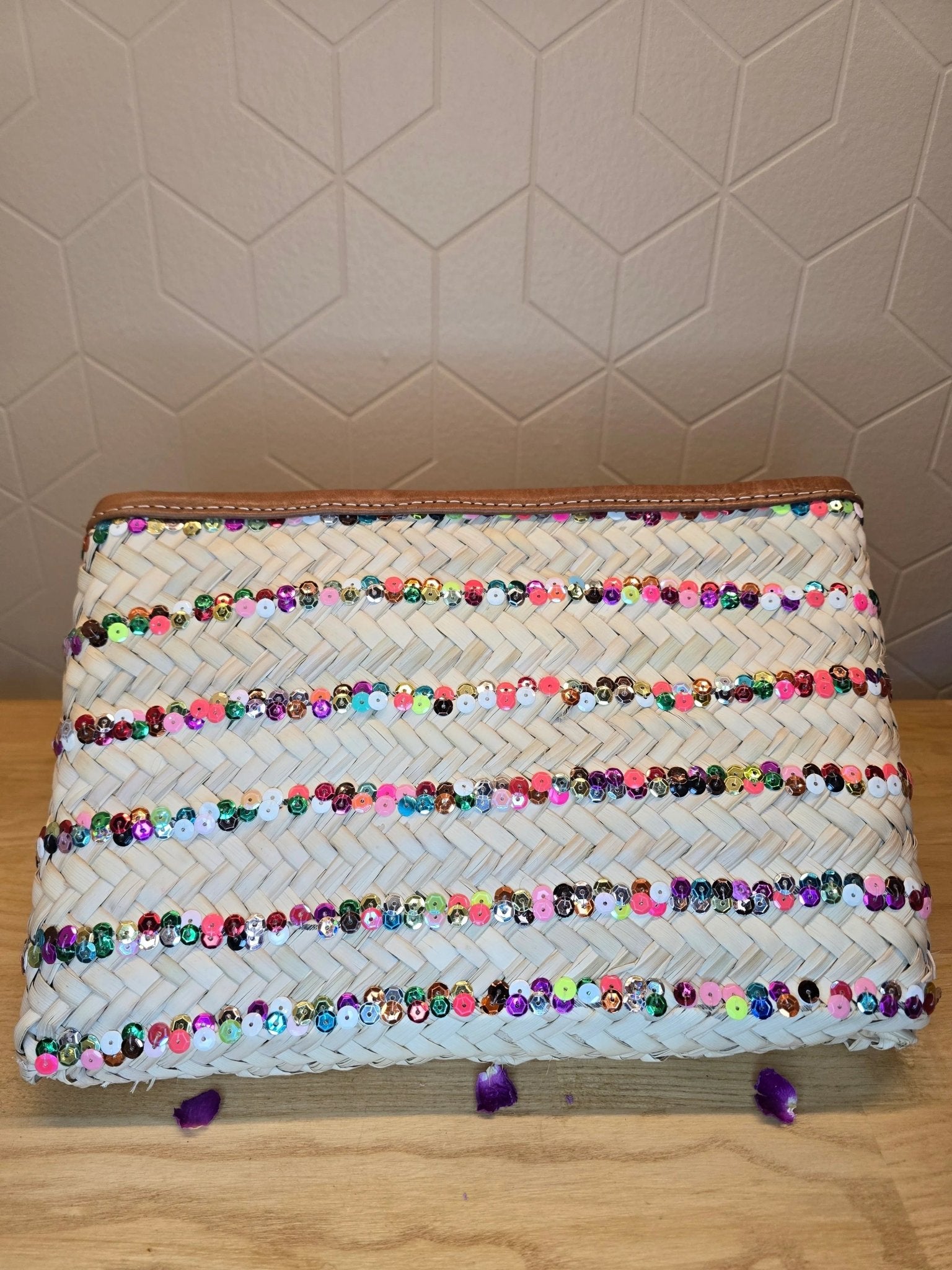 Pochette à sequins dorés - Ij Beldi