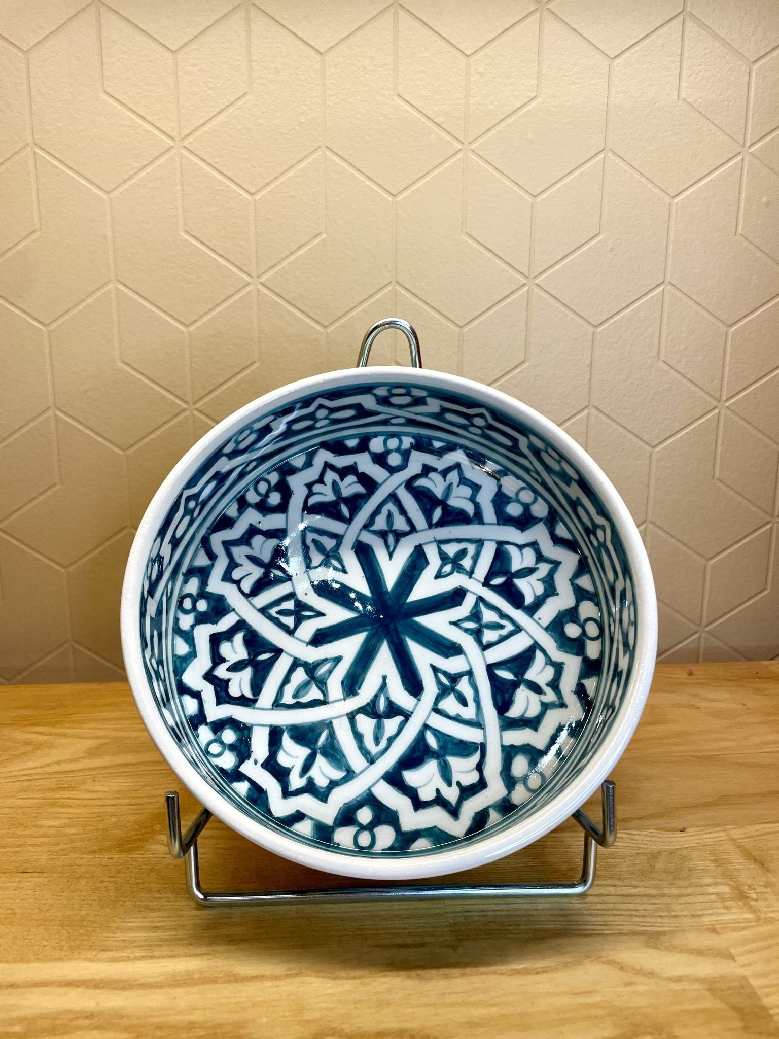 Saladier Zwak Fessi Bleu – Céramique Artisanale Marocaine - Ij Beldi