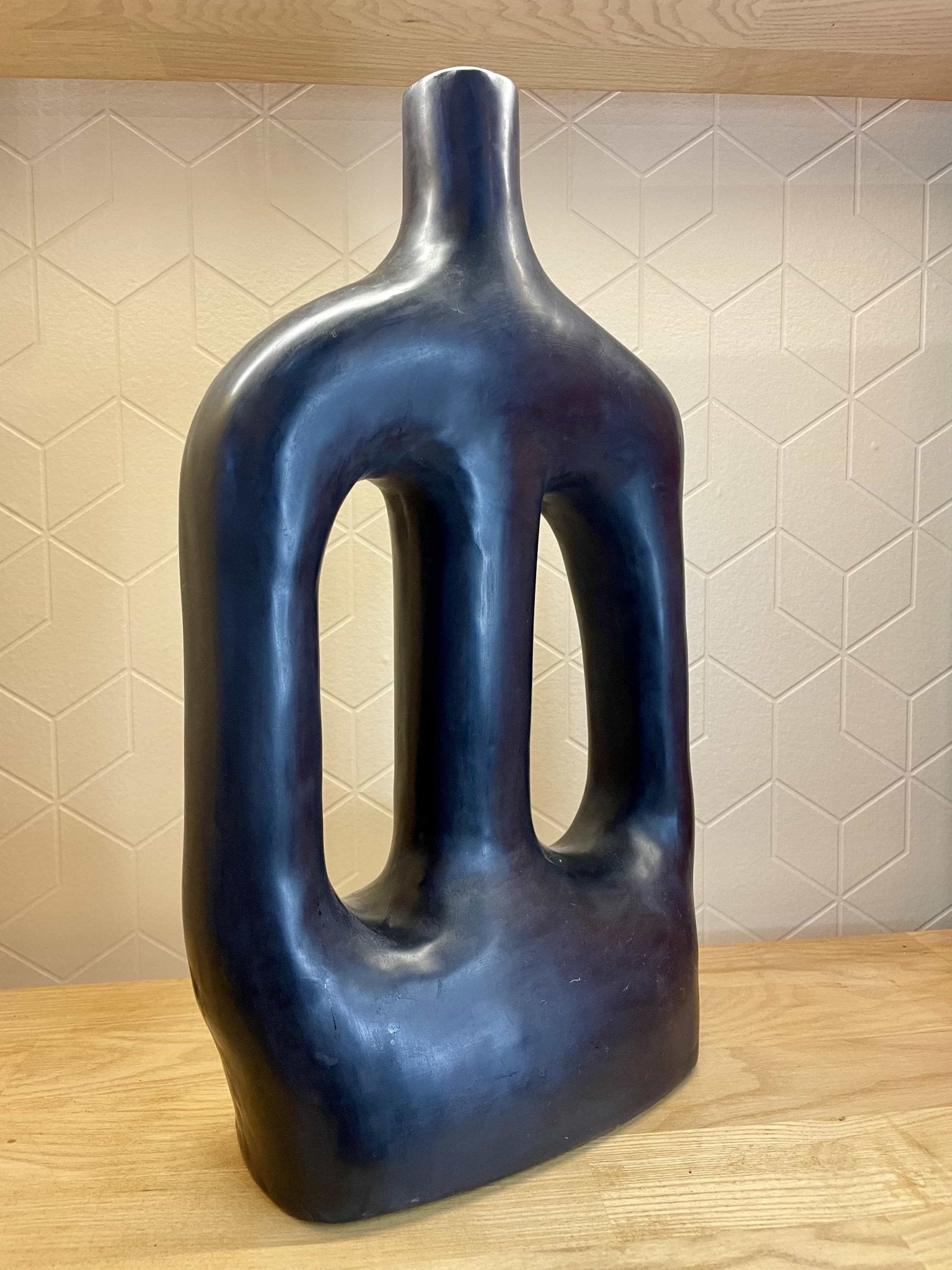 Vase en Céramique Noir – Décoration Artisanale Marocaine - Ij Beldi