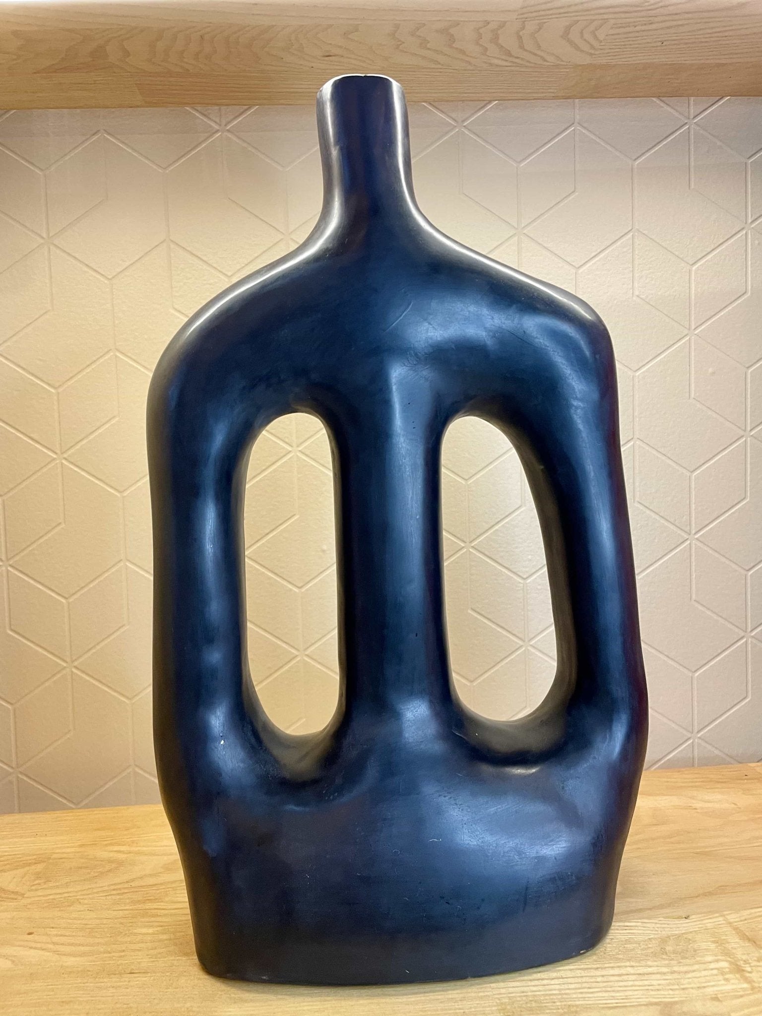 Vase en Céramique Noir – Décoration Artisanale Marocaine - Ij Beldi