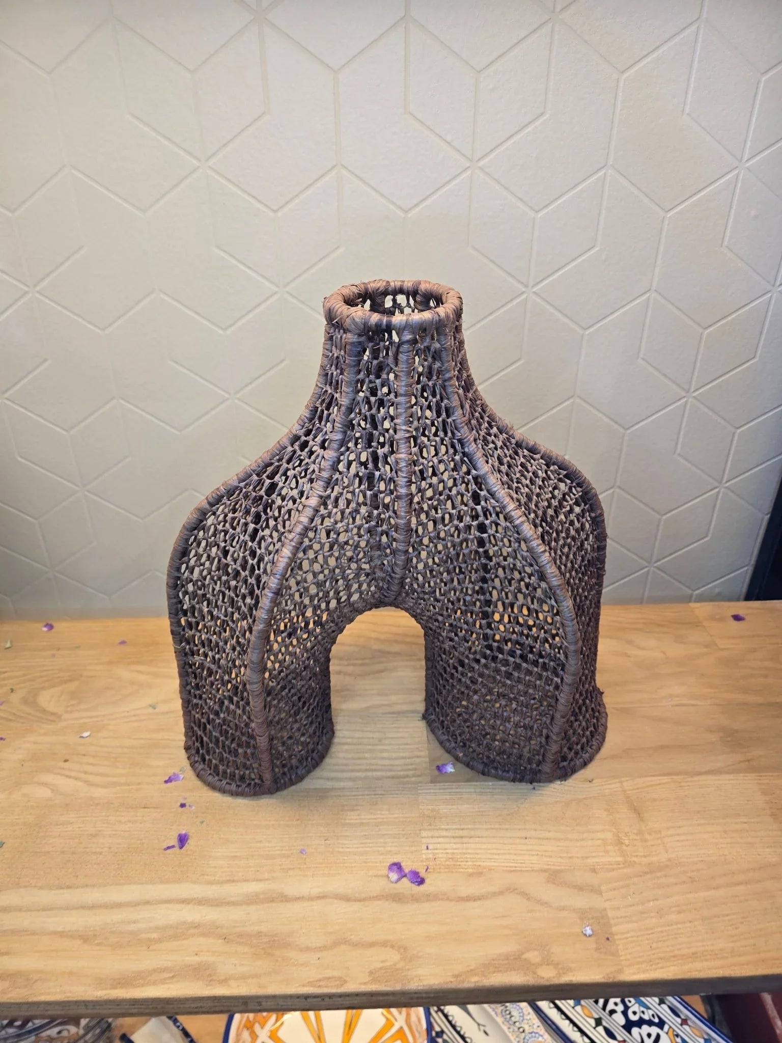 Vase Osier Tressé Naturel - Ij Beldi