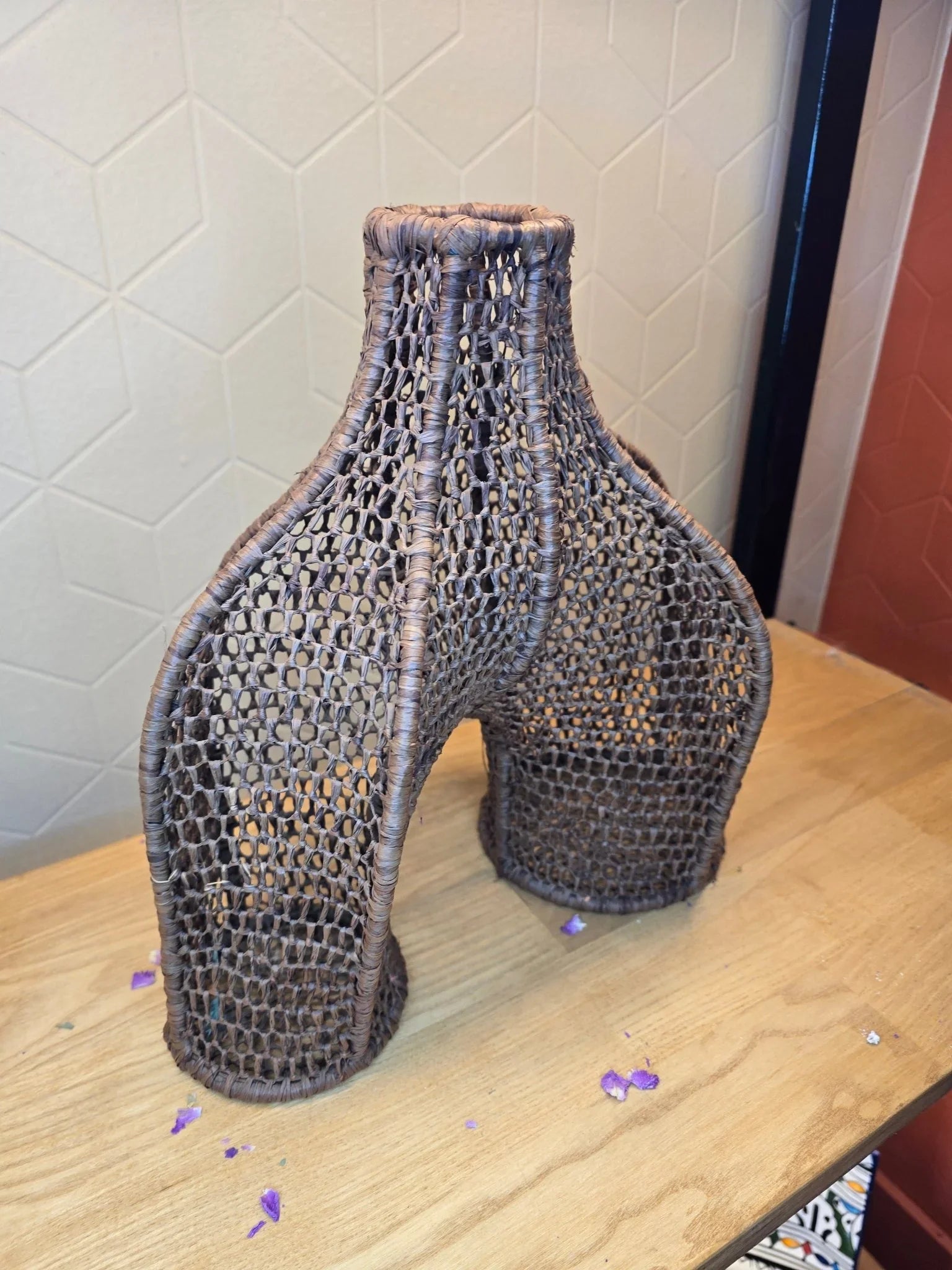 Vase Osier Tressé Naturel - Ij Beldi