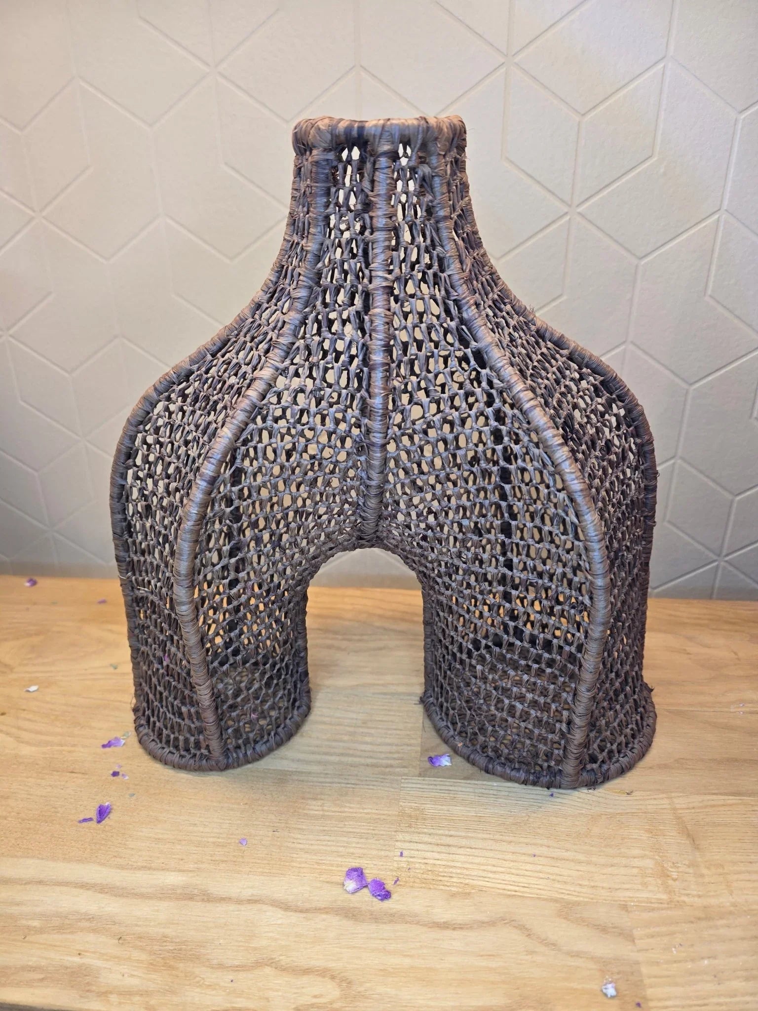 Vase Osier Tressé Naturel - Ij Beldi