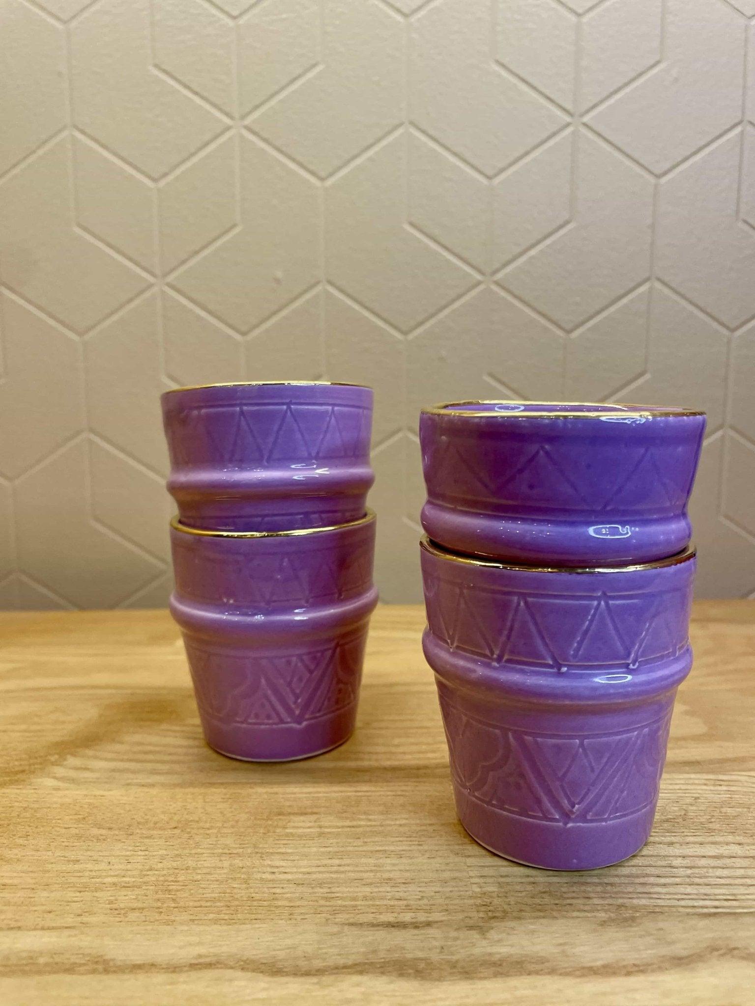 Verre Beldi Gold Lilas - Ij Beldi