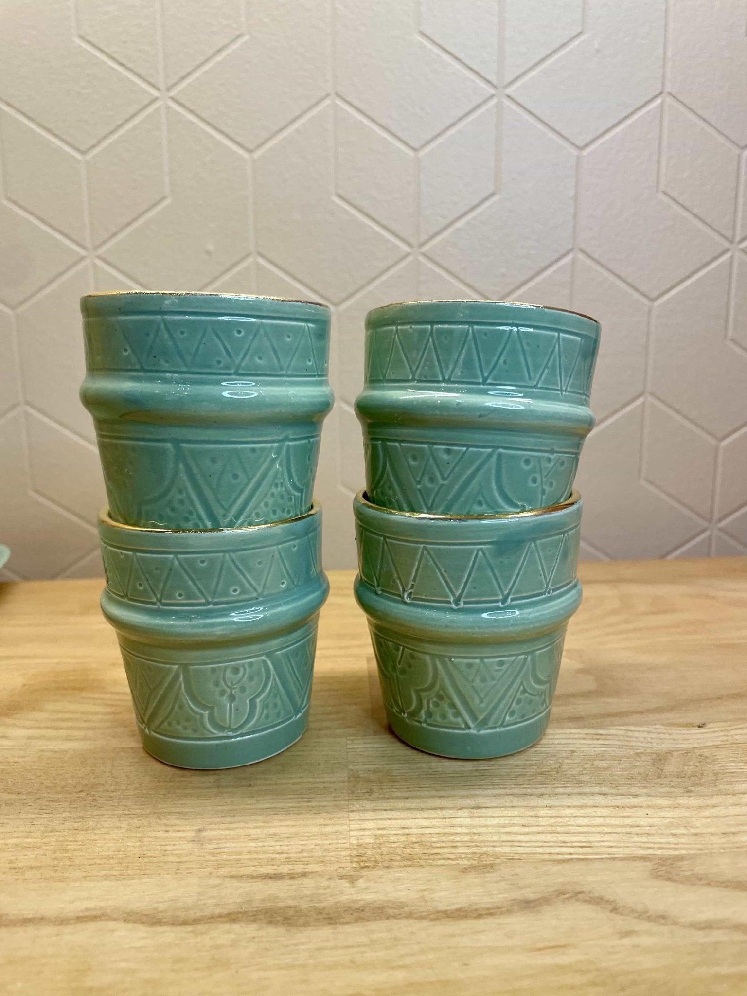 Verre Beldi Gold vert - Ij Beldi