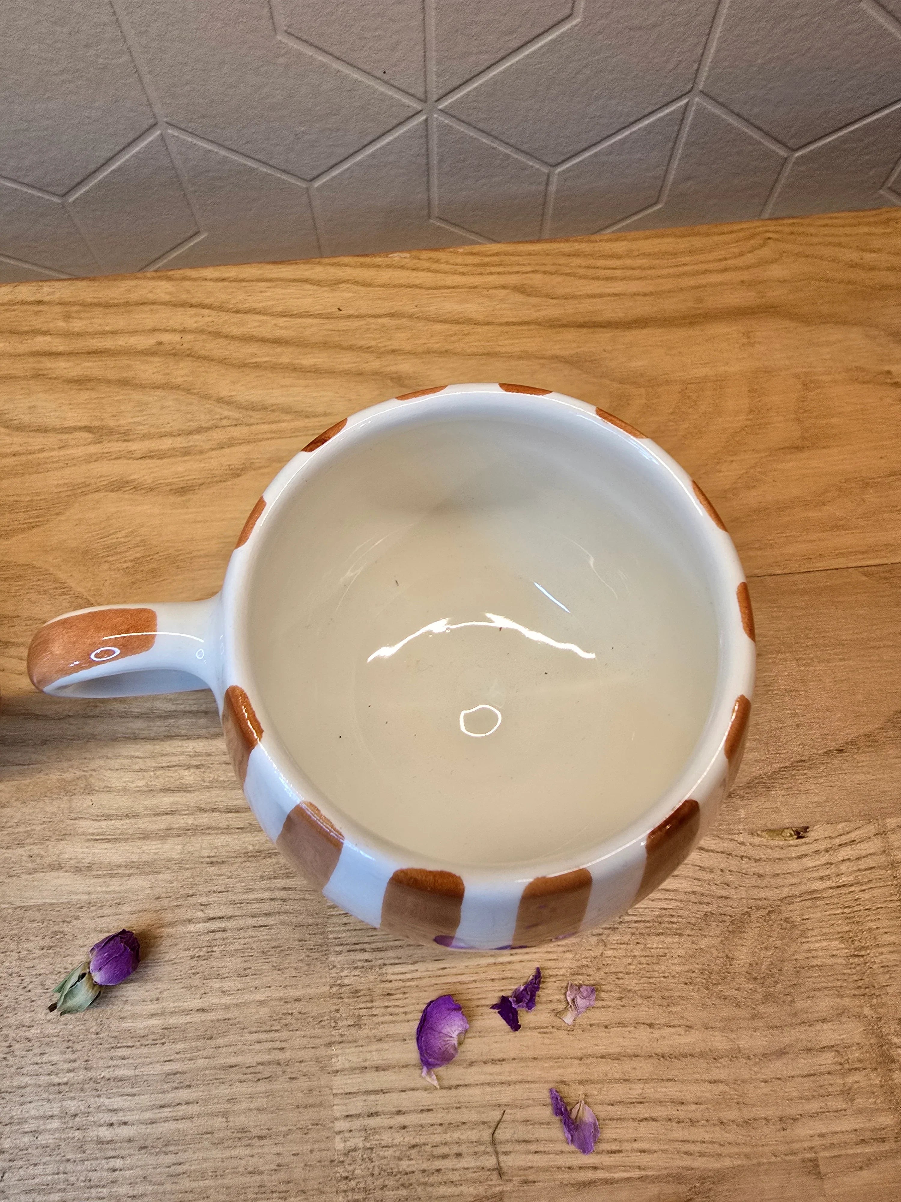 Mug Ourika Rayée Marron - Ij Beldi