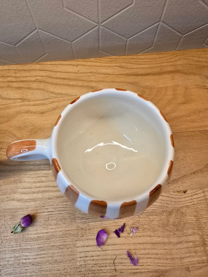 Mug Ourika Rayée Marron - Ij Beldi