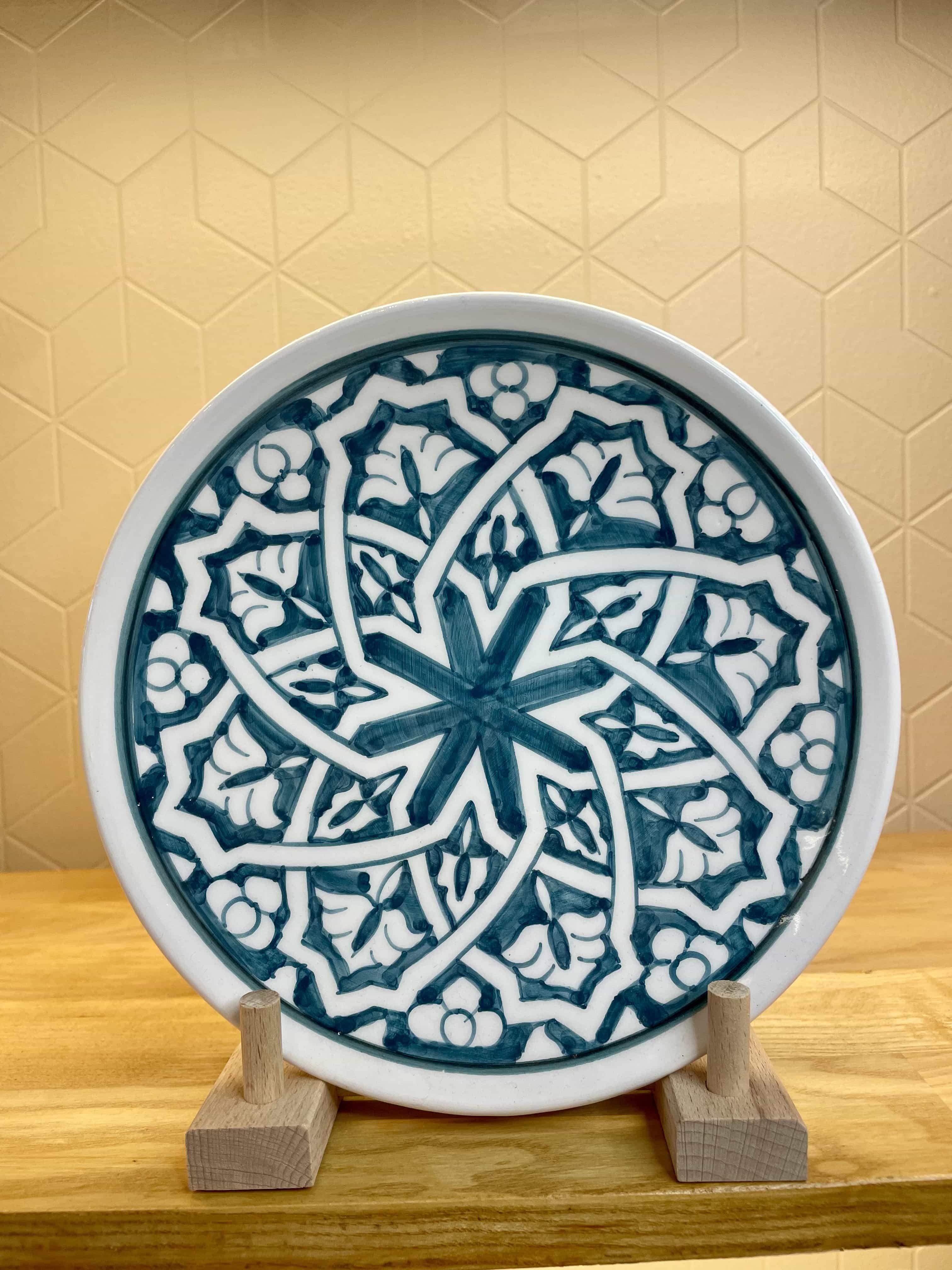 Assiette Zwak Marwa  Bleu - Ij Beldi