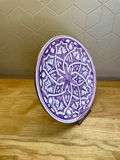 Assiette Zwak Fessi Lila Gold - Ij Beldi