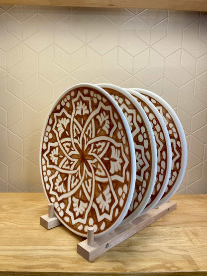 Assiette Zwek Marron - Ij Beldi