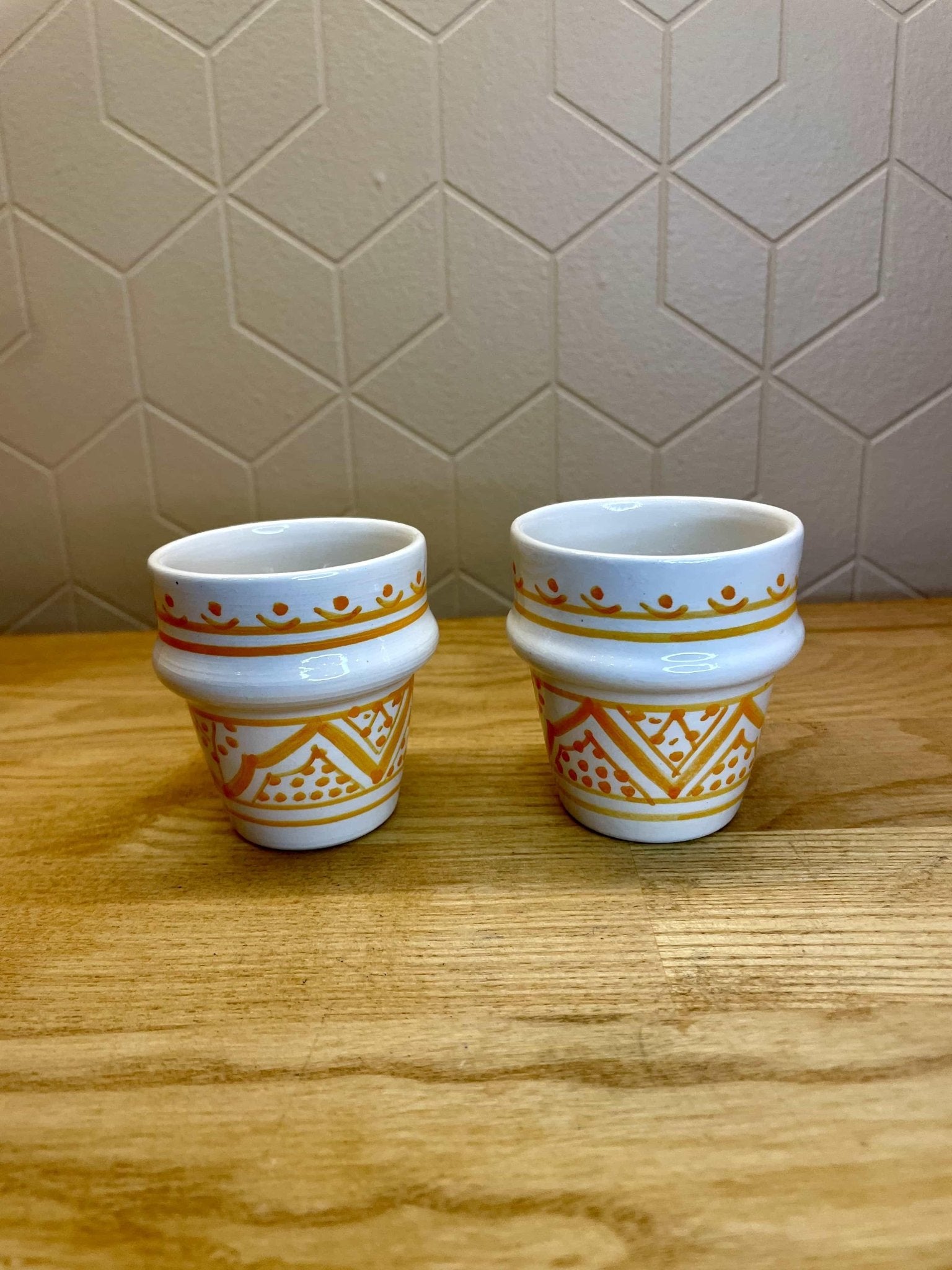 Lot de 2 Tasses Expresso Beldi jaune - Ij Beldi