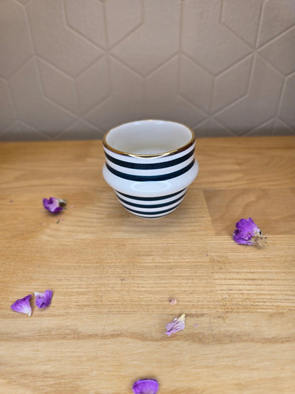 Mini Tasse à Expresso Rayé Gold - Ij Beldi