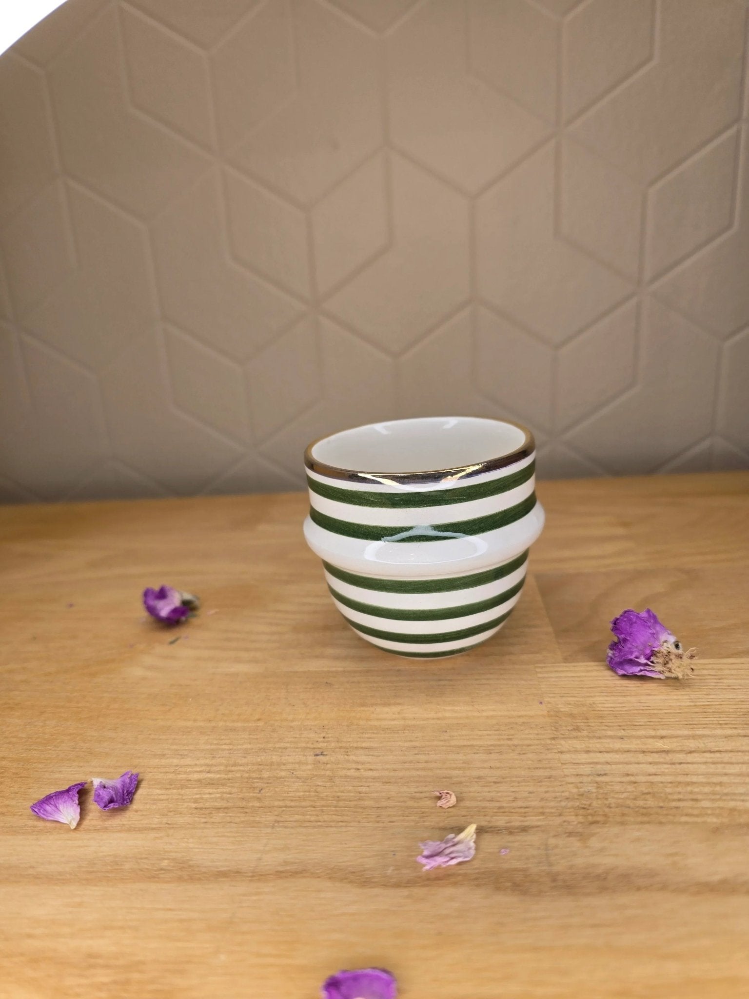 Mini Tasse à Expresso Rayé Gold - Ij Beldi