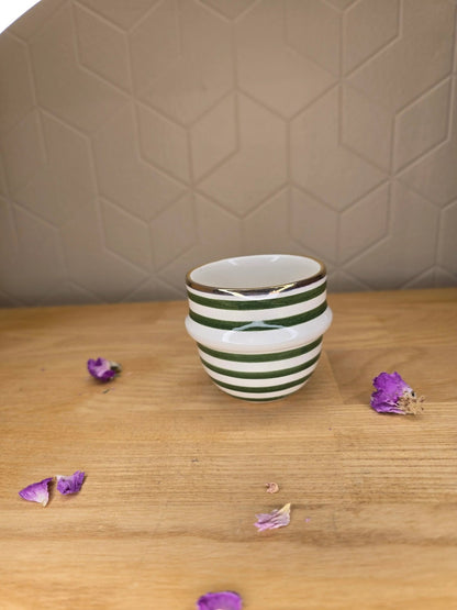 Mini Tasse à Expresso Rayé Gold - Ij Beldi