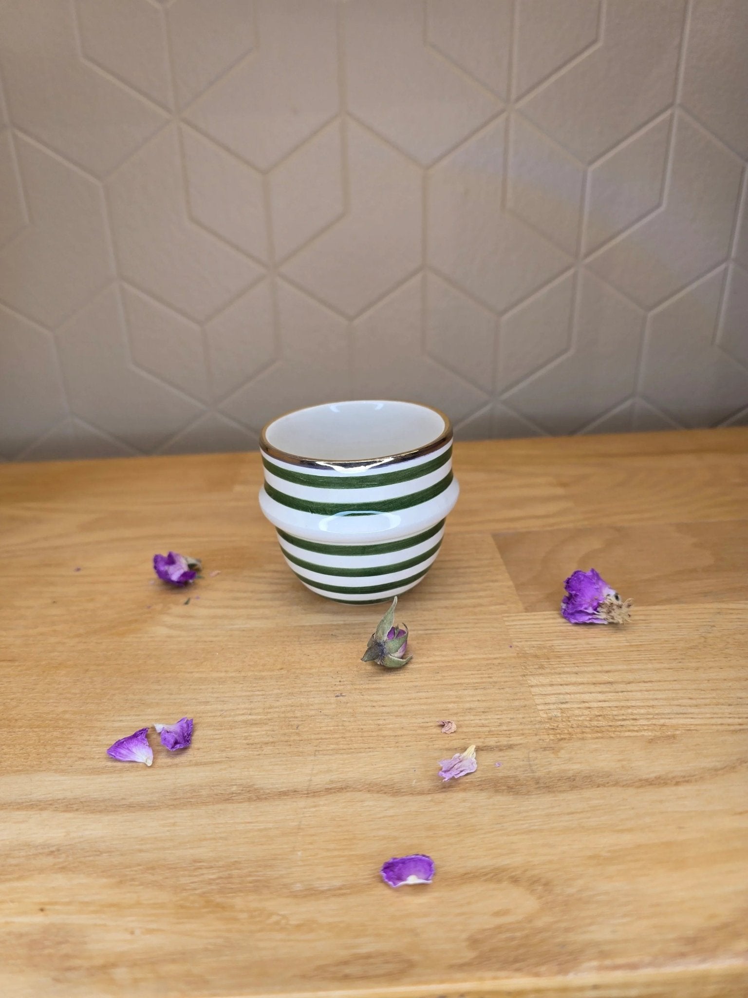 Mini Tasse à Expresso Rayé Gold - Ij Beldi