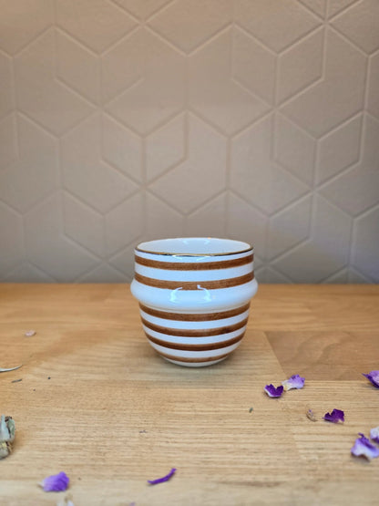 Mini Tasse à Expresso Rayé Gold - Ij Beldi