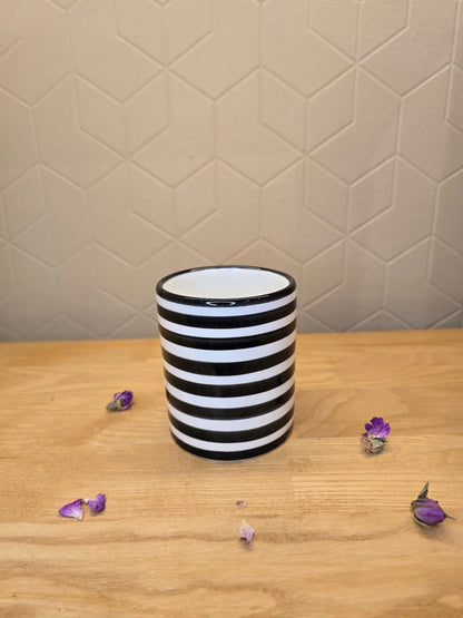 Mug Rayé Noir et Blanc - Ij Beldi
