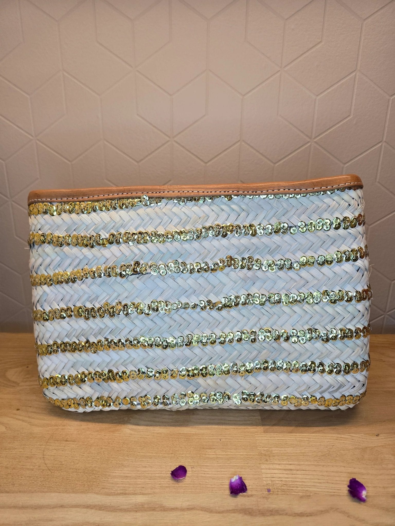 Pochette à sequins dorés - Ij Beldi