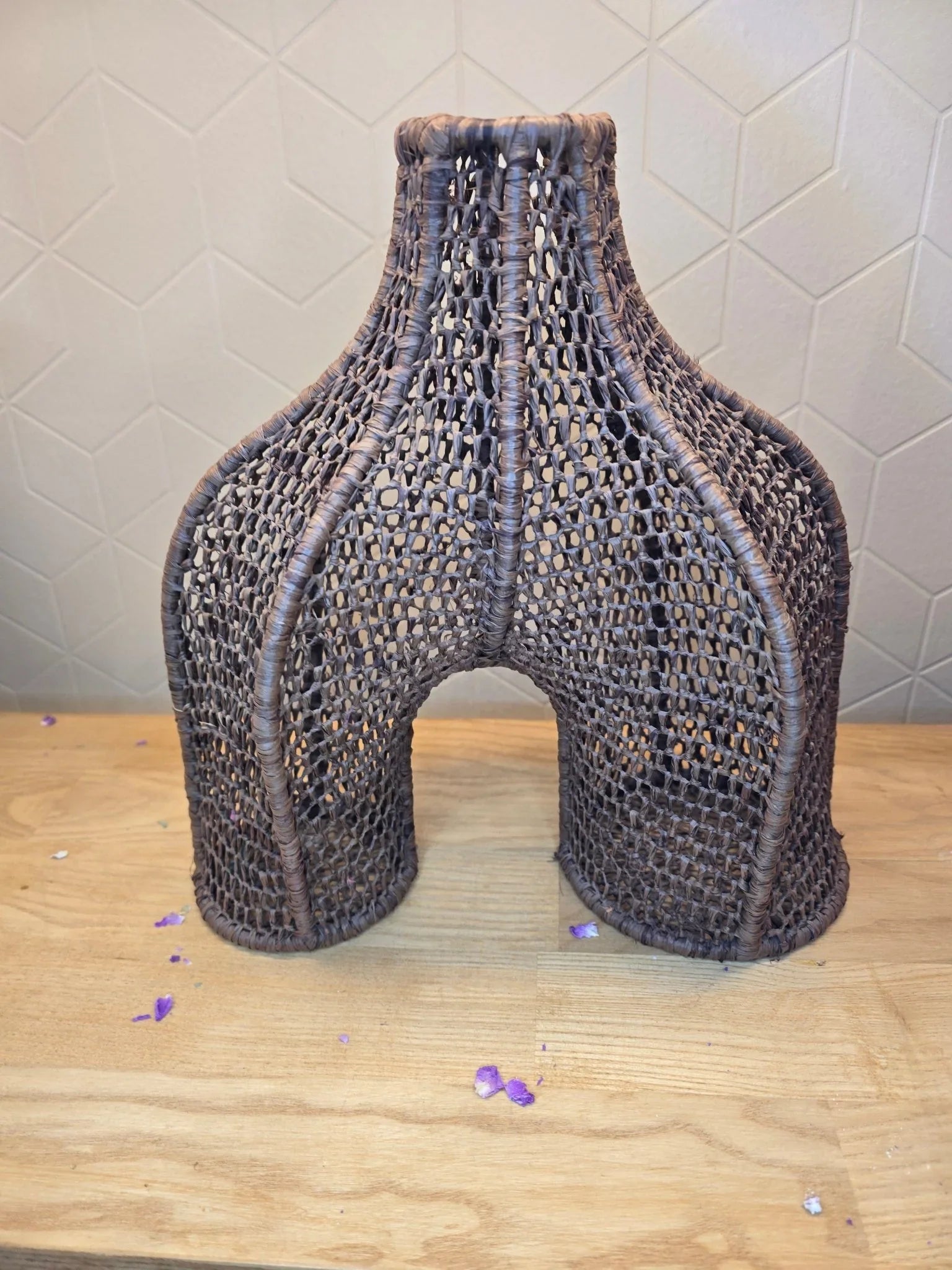 Vase Osier Tressé Naturel - Ij Beldi