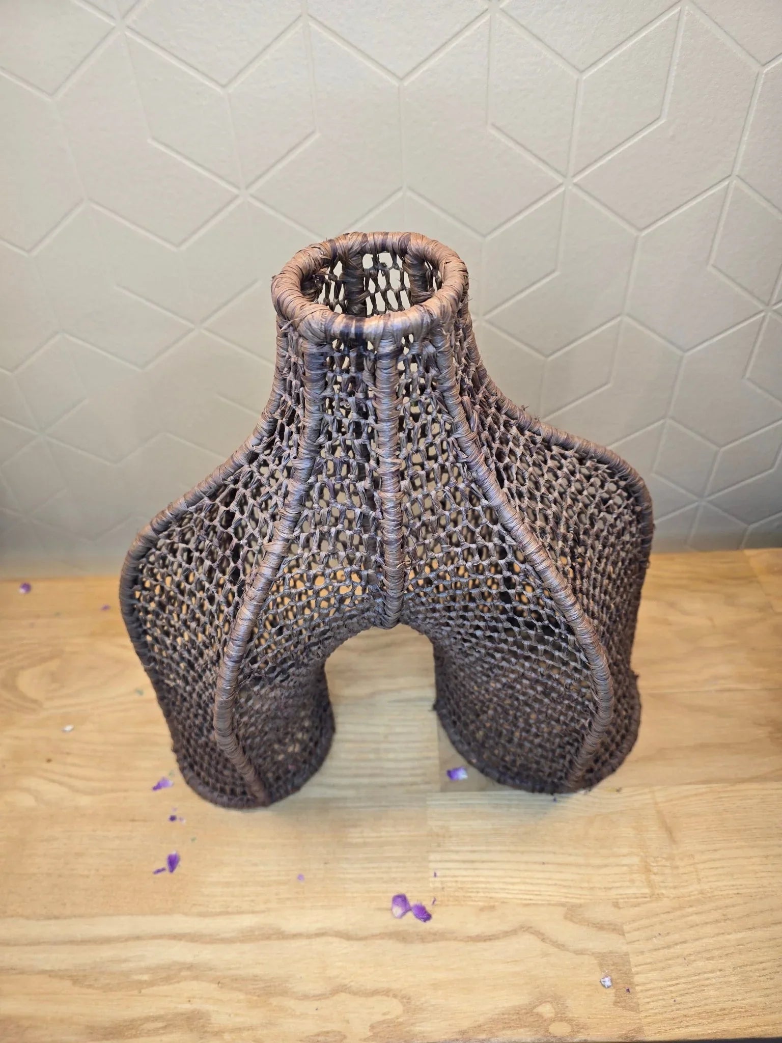 Vase Osier Tressé Naturel - Ij Beldi