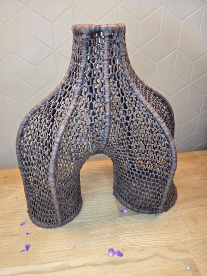 Vase Osier Tressé Naturel - Ij Beldi