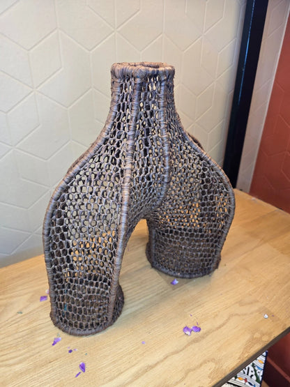 Vase Osier Tressé Naturel - Ij Beldi