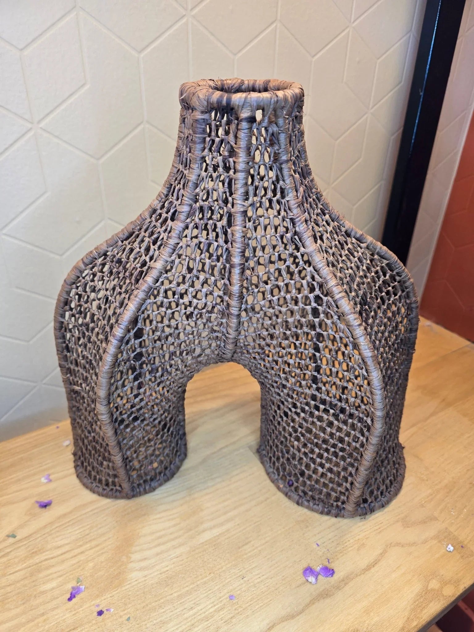 Vase Osier Tressé Naturel - Ij Beldi