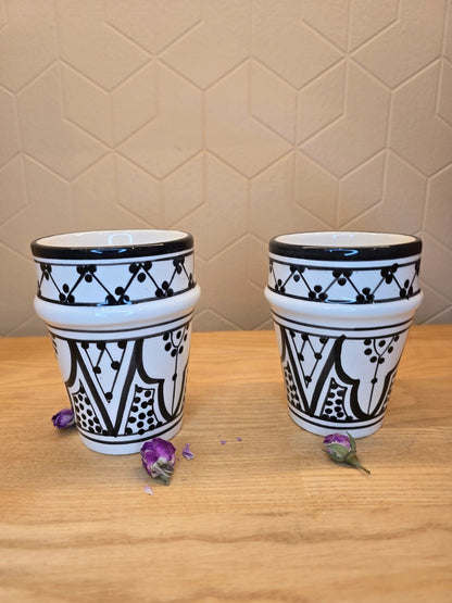 Verre Beldi Noir et Blanc - Ij Beldi