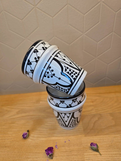 Verre Beldi Noir et Blanc - Ij Beldi