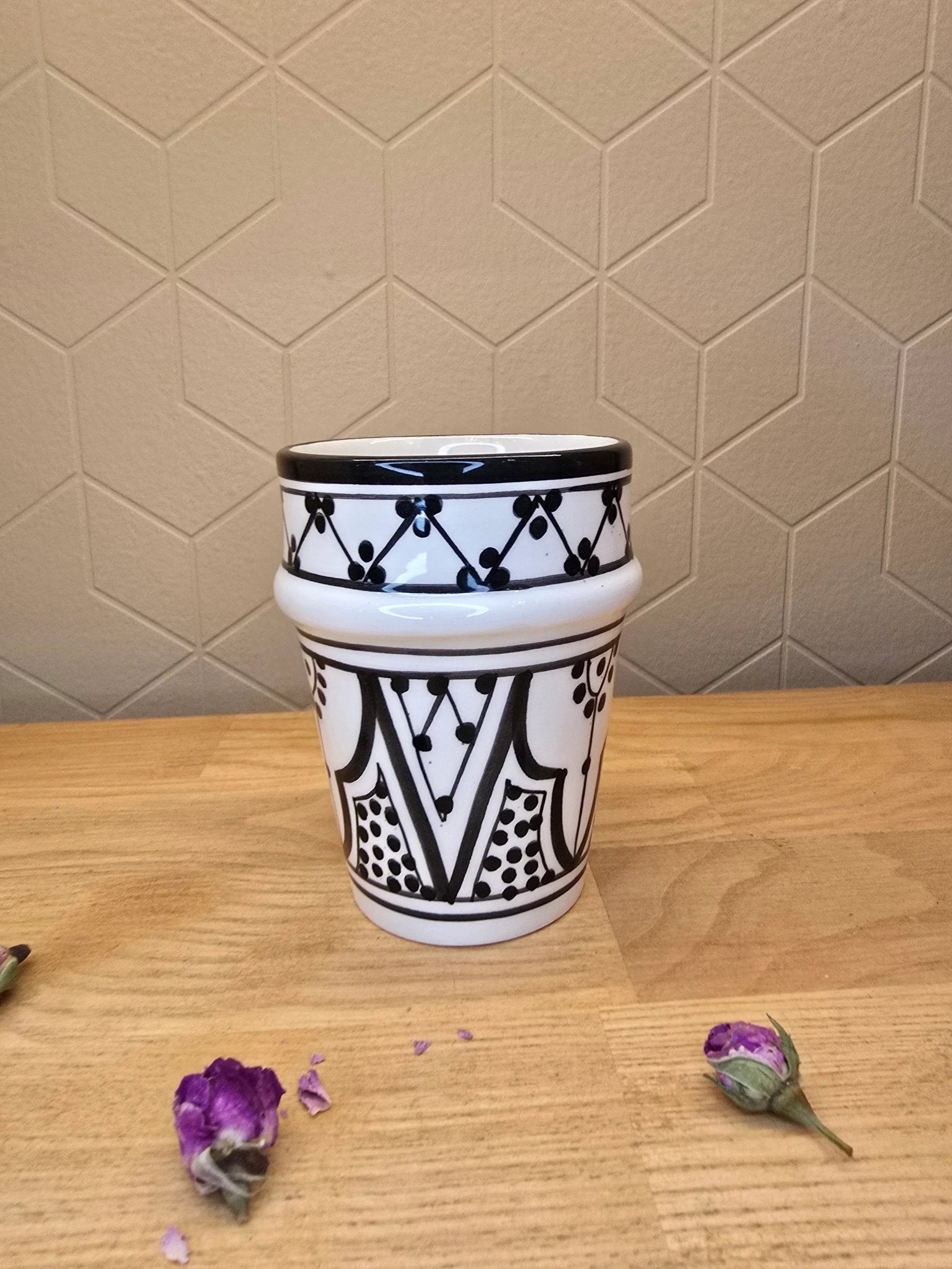 Verre Beldi Noir et Blanc - Ij Beldi