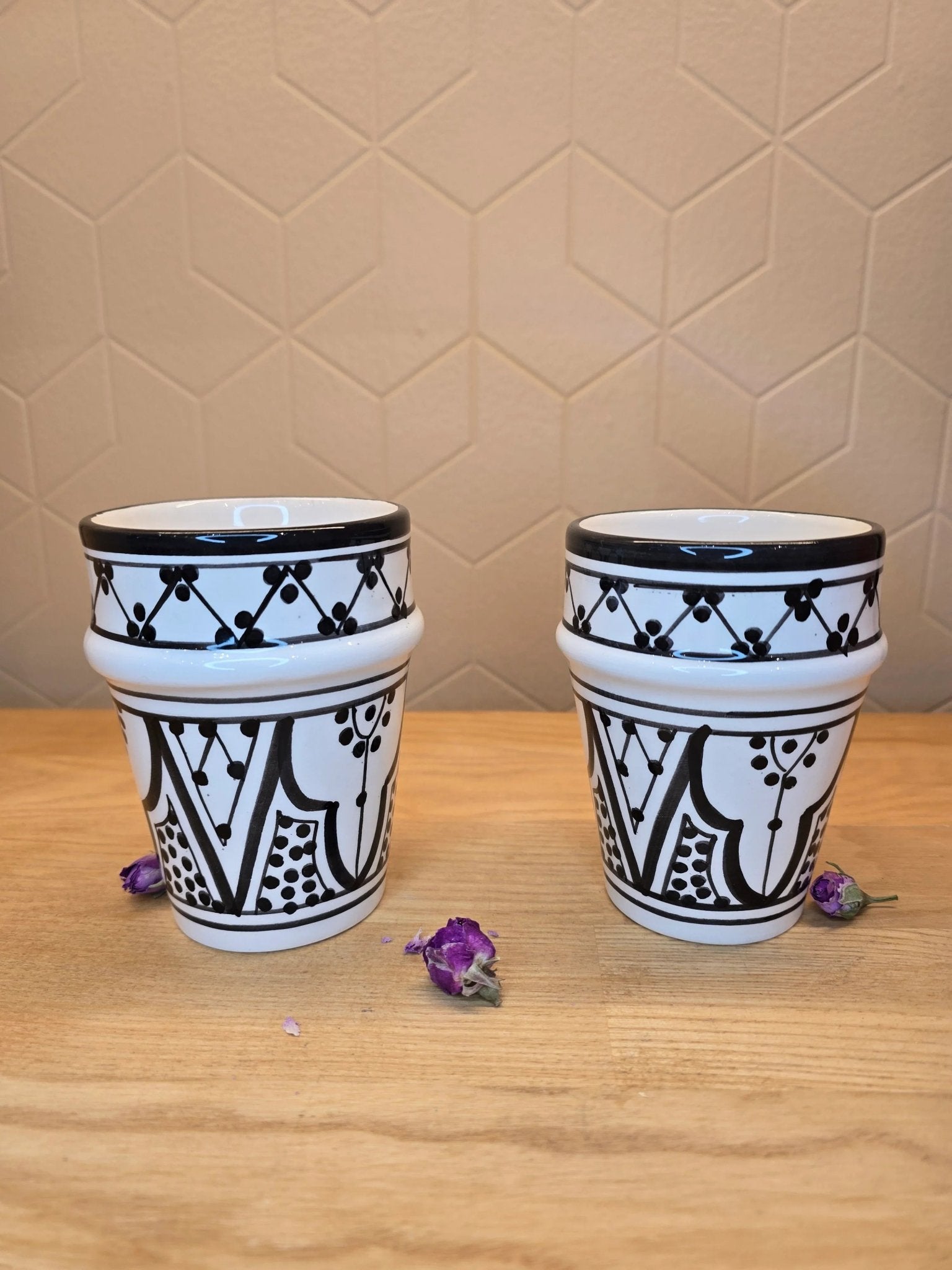 Verre Beldi Noir et Blanc - Ij Beldi