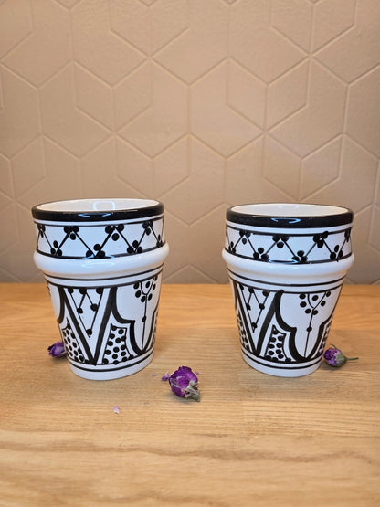 Verre Beldi Noir et Blanc - Ij Beldi